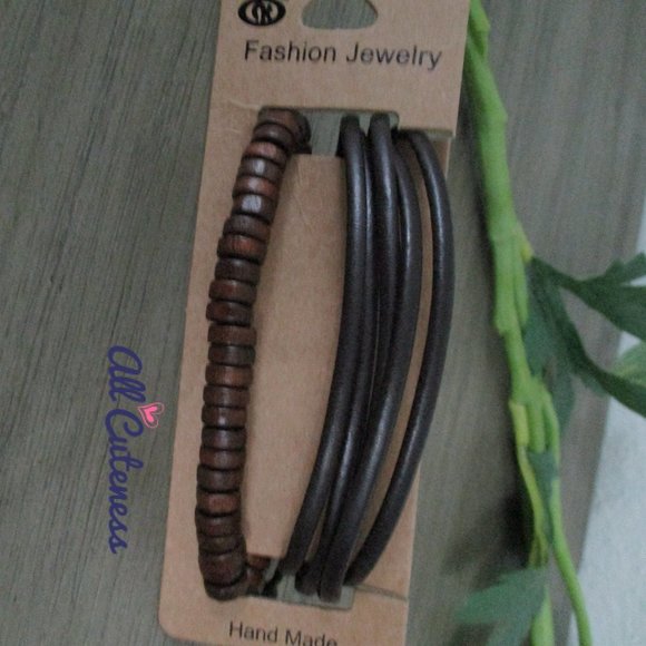 Mens Brown Bracelet Set - Picture 1 of 2